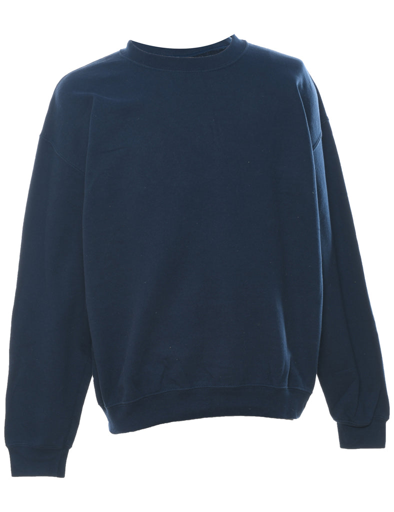 Navy Plain Sweatshirt - L