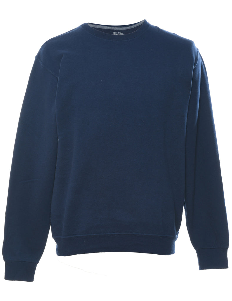 Navy Plain Sweatshirt - M