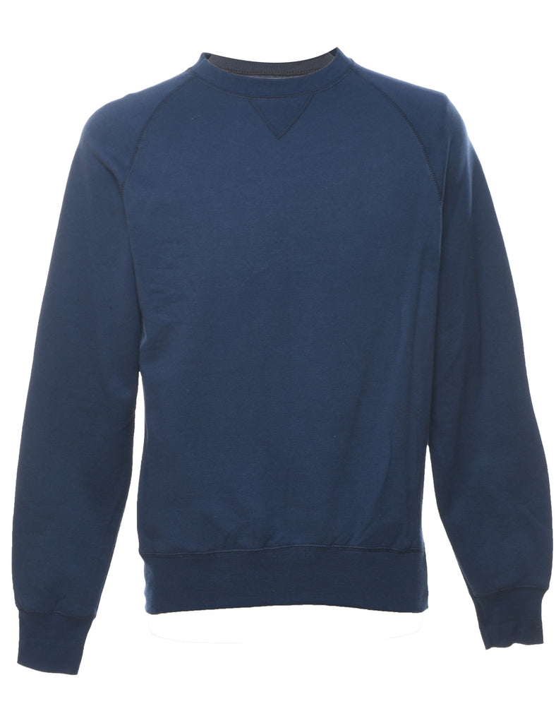 Navy Plain Sweatshirt - S