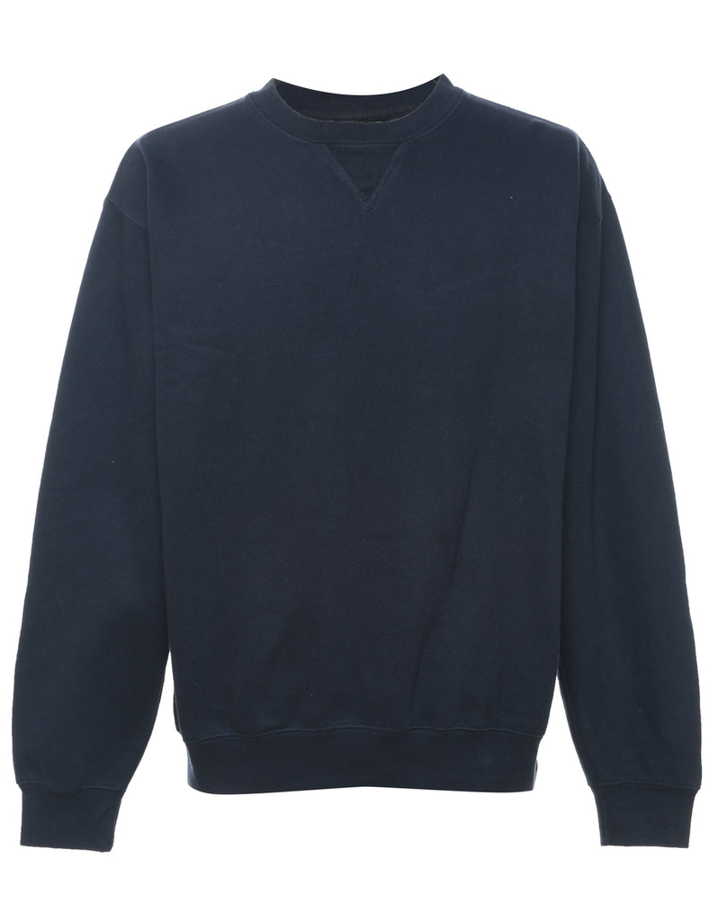 Navy Plain Sweatshirt - S