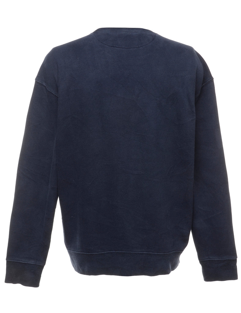 Navy Plain Sweatshirt - L