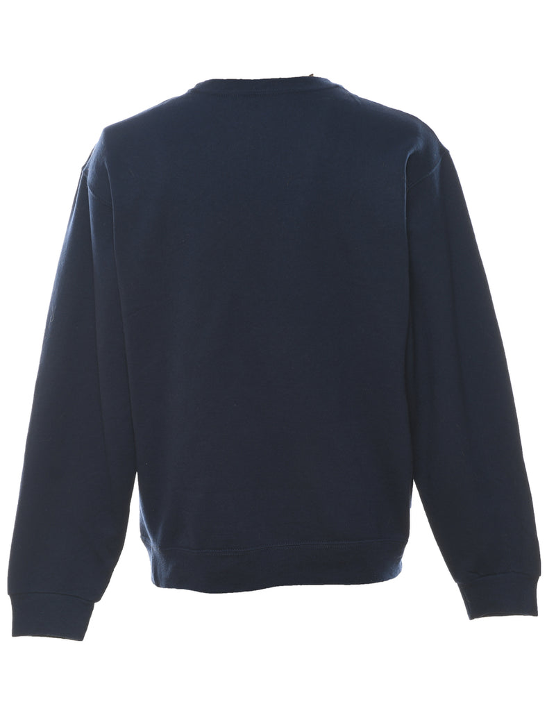 Navy Plain Sweatshirt - M