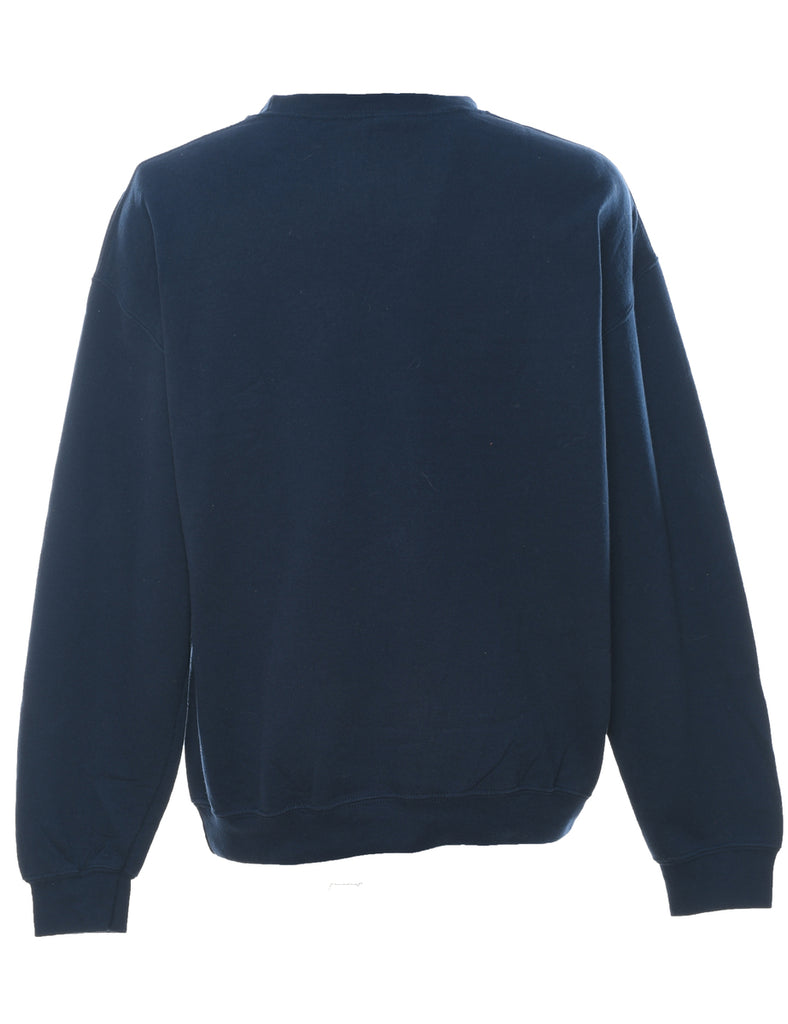 Navy Plain Sweatshirt - L