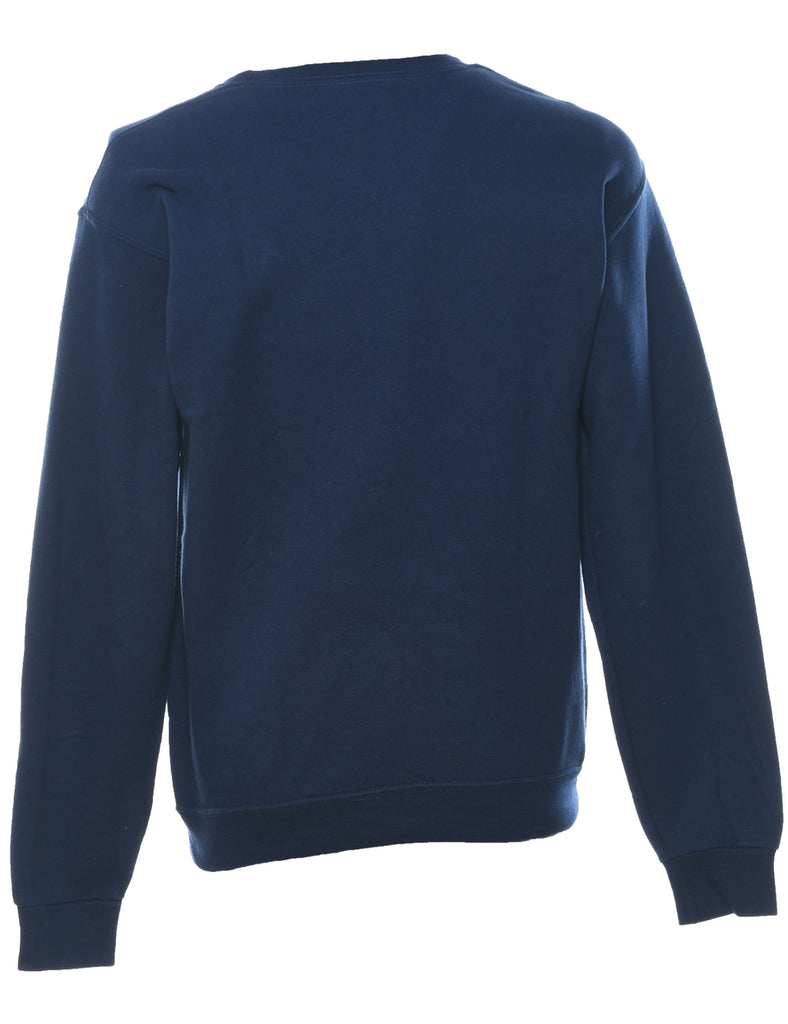 Navy Plain Sweatshirt - M
