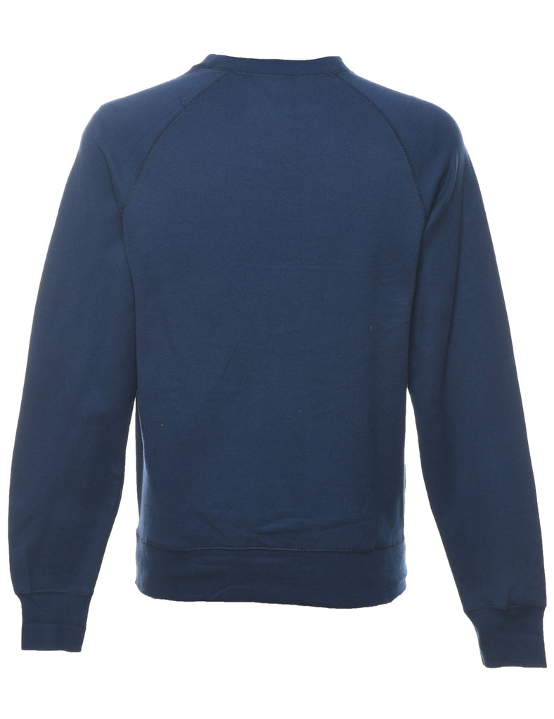 Navy Plain Sweatshirt - S