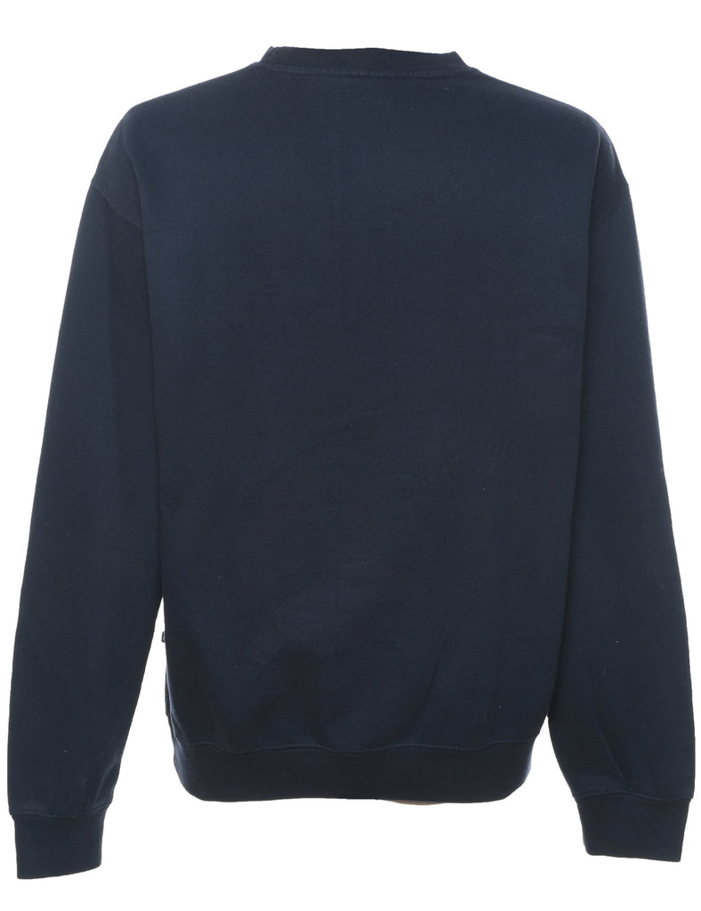 Navy Plain Sweatshirt - S