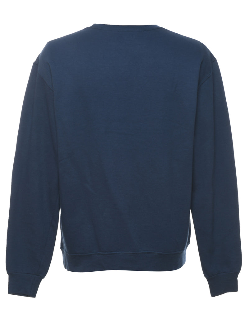 Navy Plain Sweatshirt - M