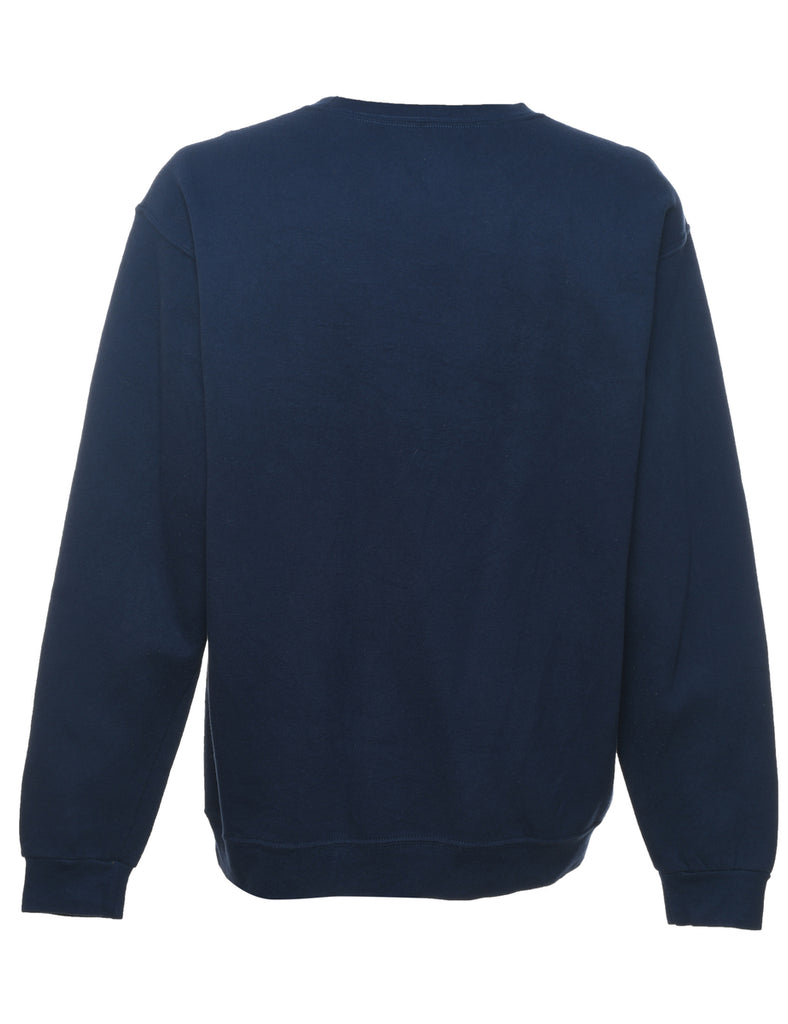 Navy Plain Sweatshirt - L