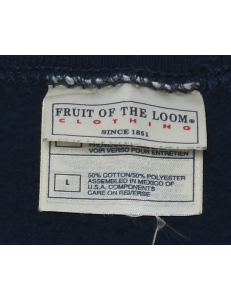 Navy Plain Sweatshirt - L
