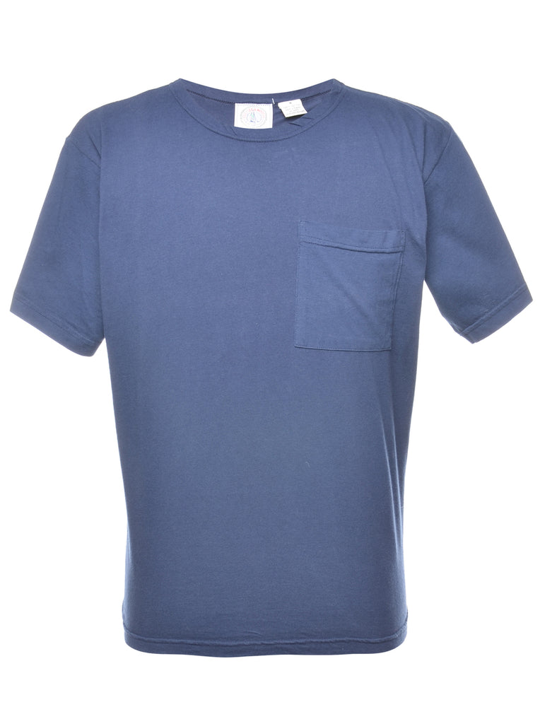 Navy Plain T-shirt - M