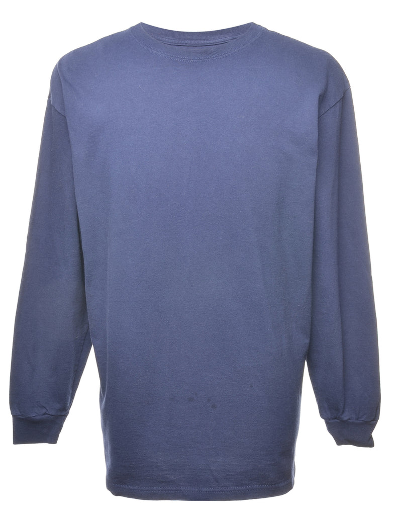 Navy Plain T-shirt - L