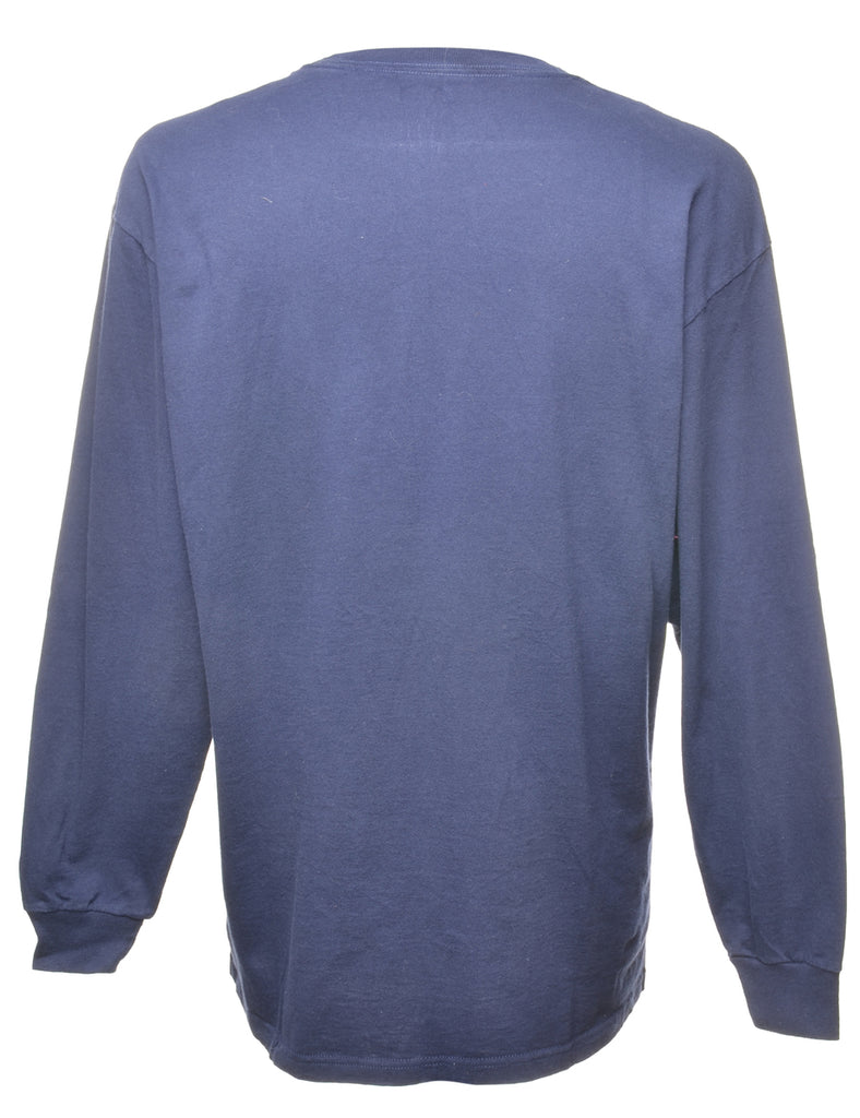 Navy Plain T-shirt - L