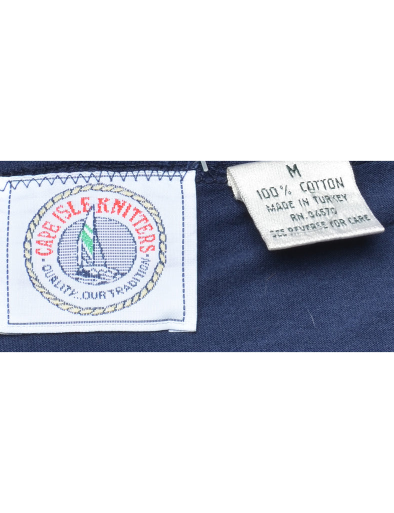 Navy Plain T-shirt - M