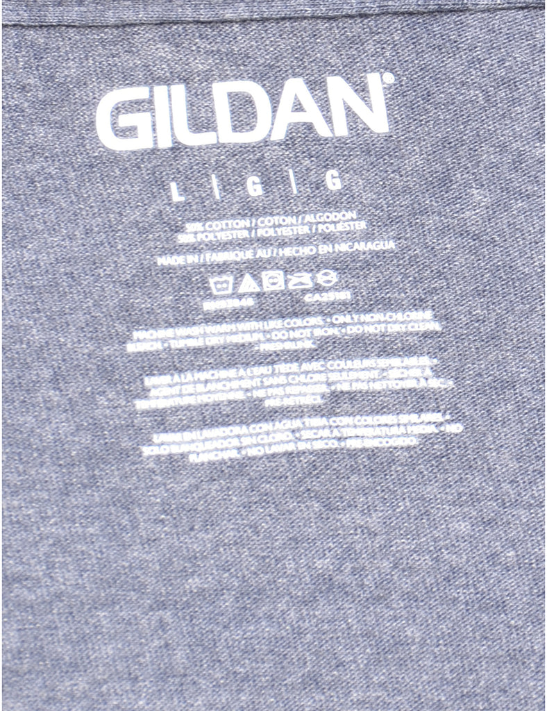 Navy Plain T-shirt - L