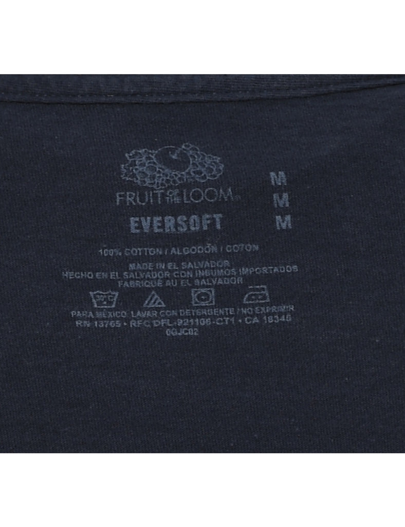Navy Plain T-shirt - M