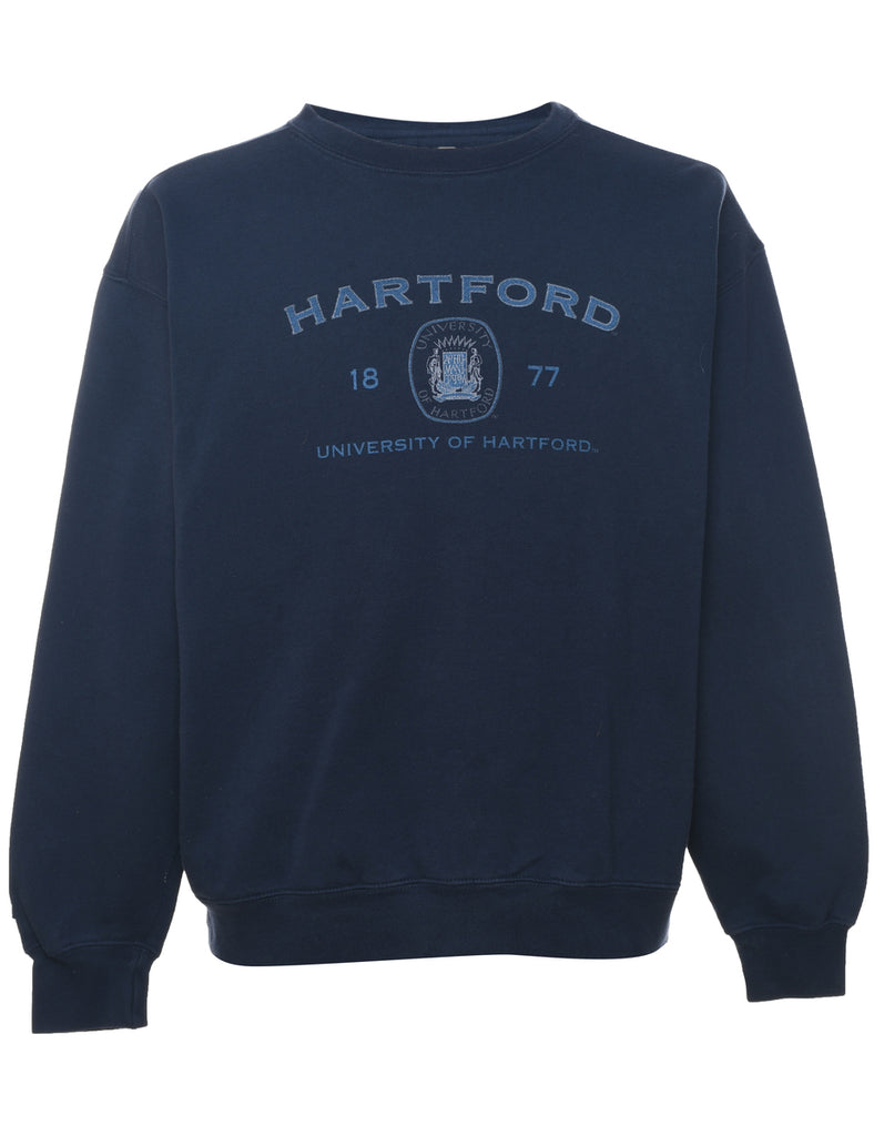 Navy Printed Hartford Sweatshirt  - M