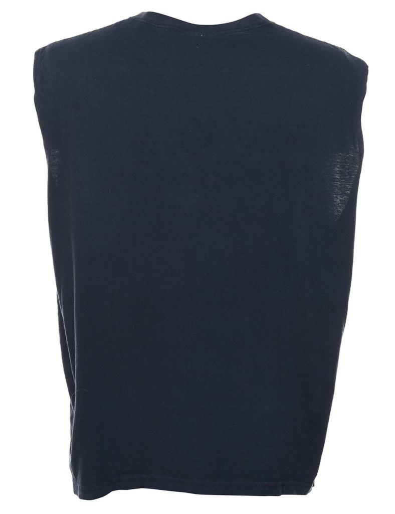 Navy Printed NASCAR Design Vest - XL