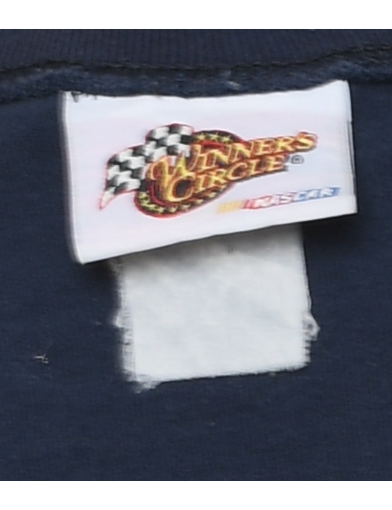 Navy Printed NASCAR Design Vest - XL