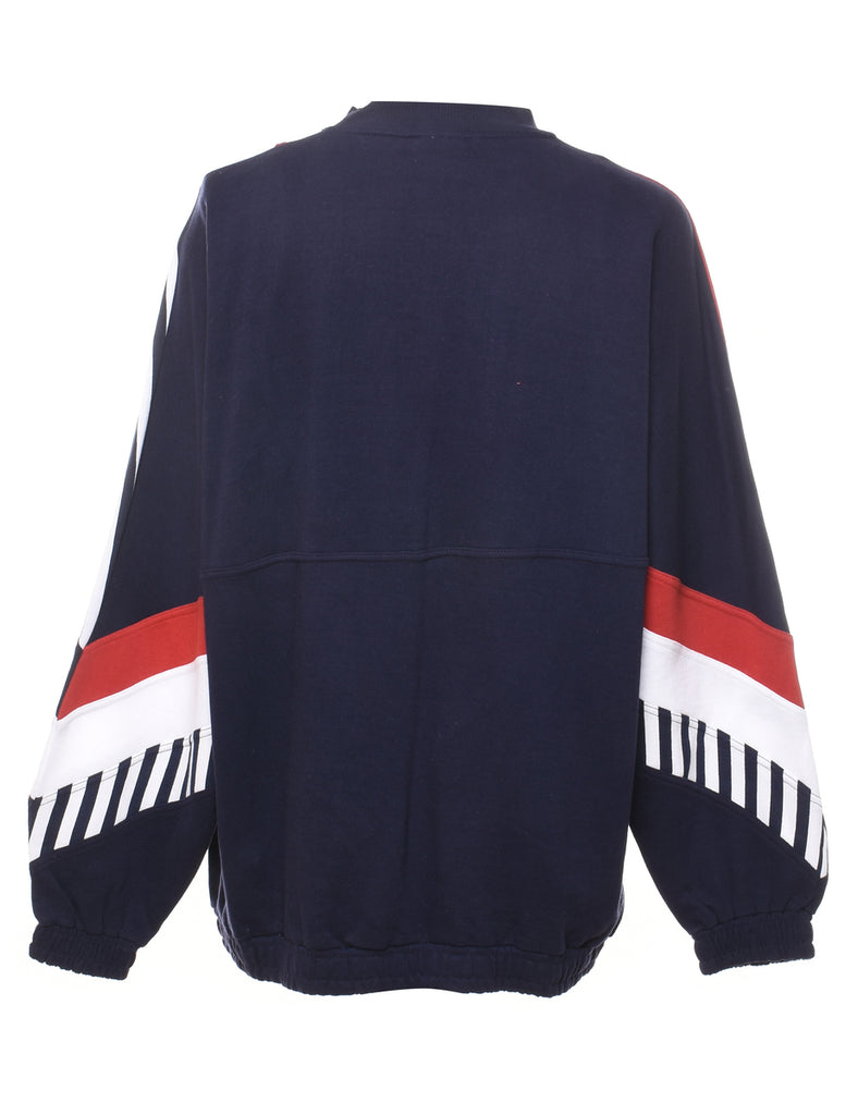 Navy Printed Sweatshirt - XL