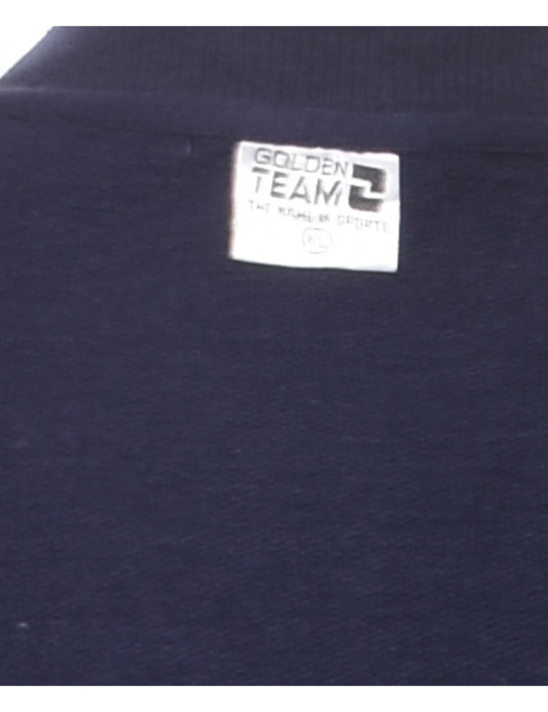 Navy Printed Sweatshirt - XL