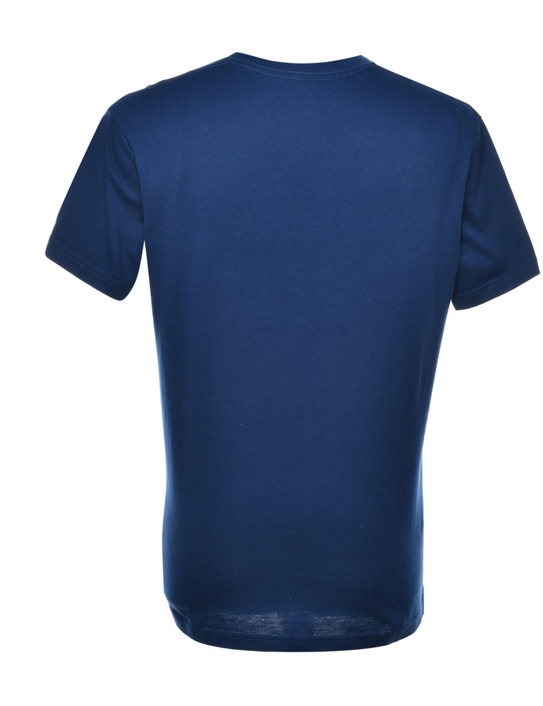 Navy Printed T-shirt - L