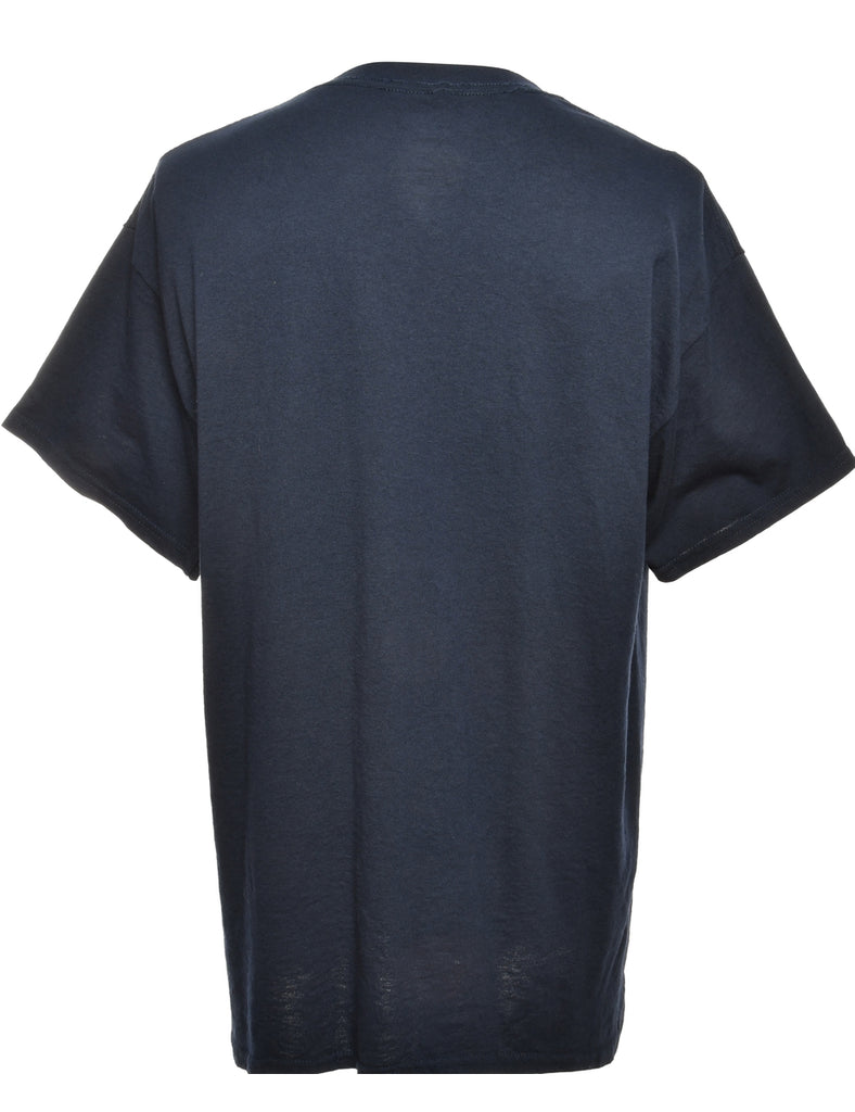 Navy Printed T-shirt - L