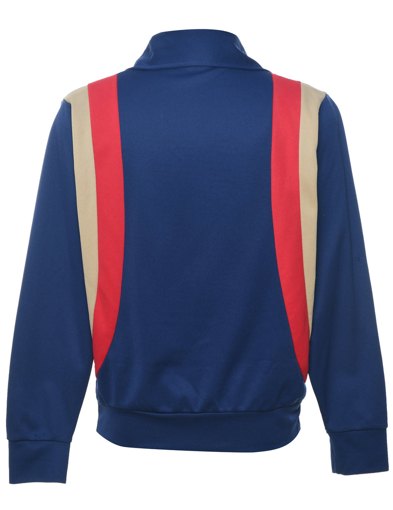 Navy, Red & Light Brown Vintage Track Top - L