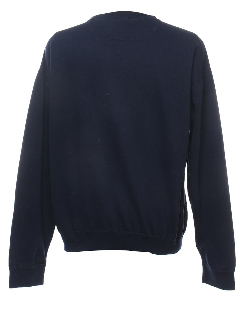 Navy, Red & White Embroidered Ralph Lauren Sweatshirt - L