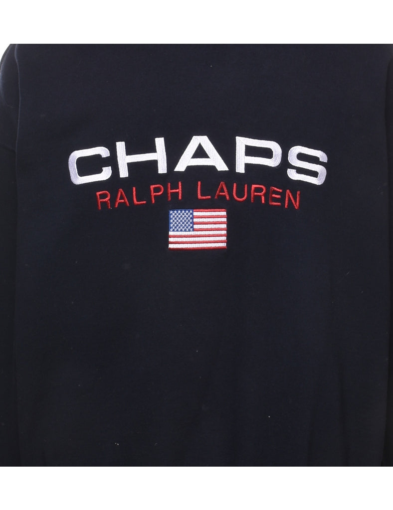 Navy, Red & White Embroidered Ralph Lauren Sweatshirt - L