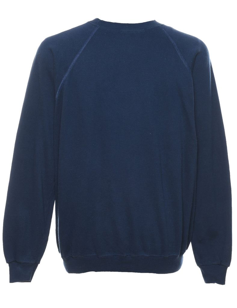 Navy, Red & White Embroidered Sweatshirt - XL