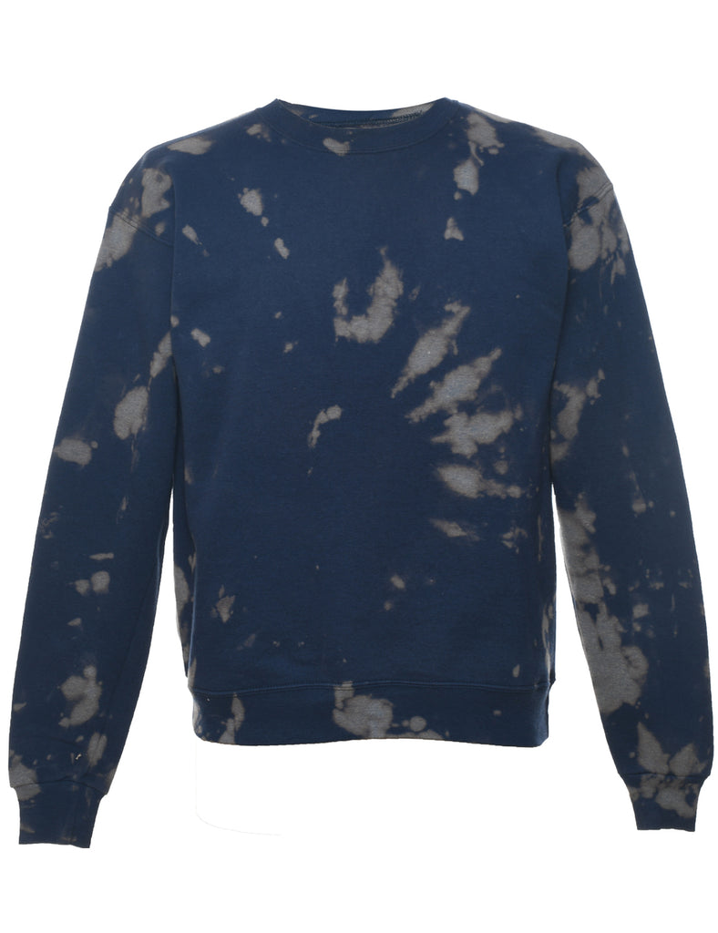Navy Tie-Dye Design Sweatshirt - S