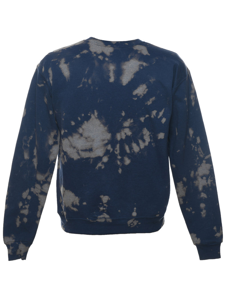 Navy Tie-Dye Design Sweatshirt - S