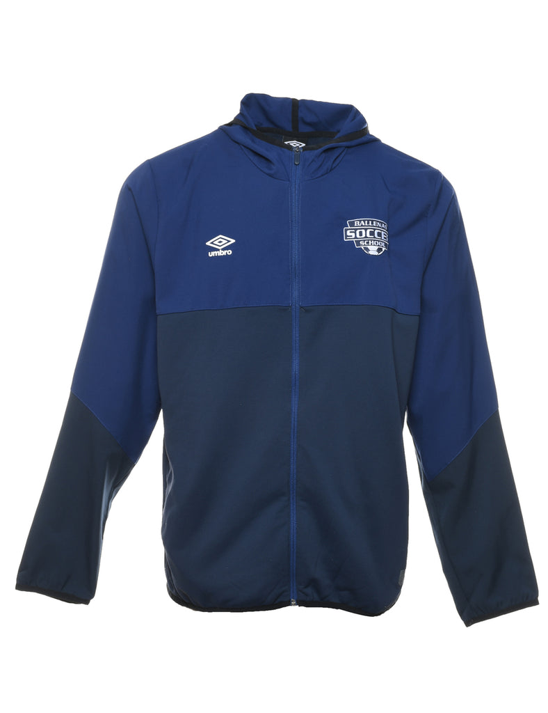 Navy Umbro Printed Hoodie - XL