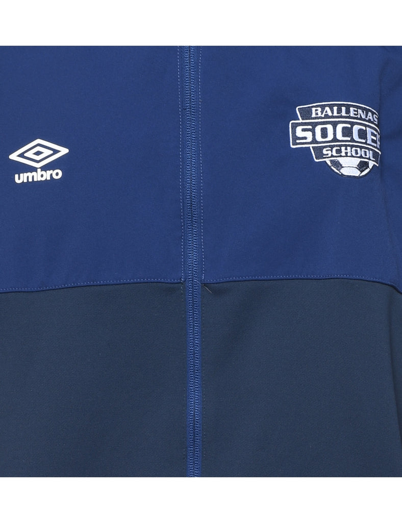 Navy Umbro Printed Hoodie - XL