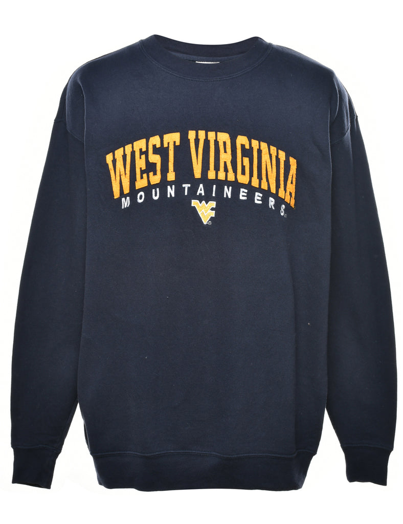 Navy West Virginia Printed Sweatshirt - M