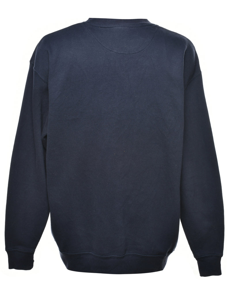 Navy West Virginia Printed Sweatshirt - M