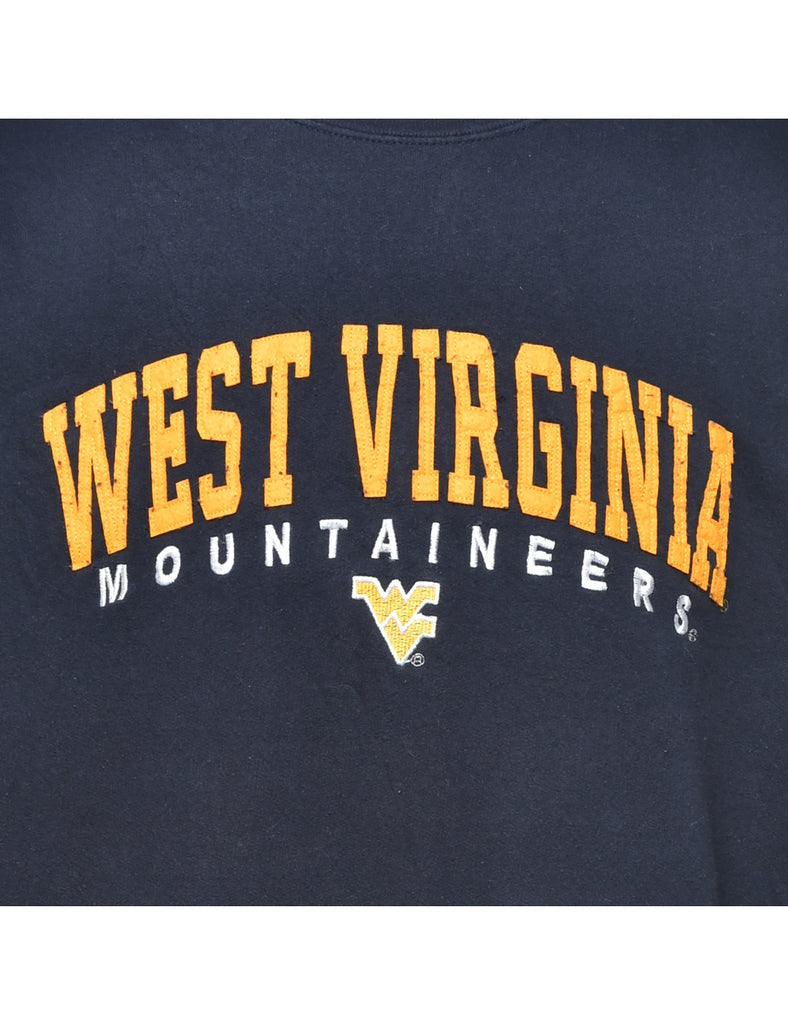 Navy West Virginia Printed Sweatshirt - M