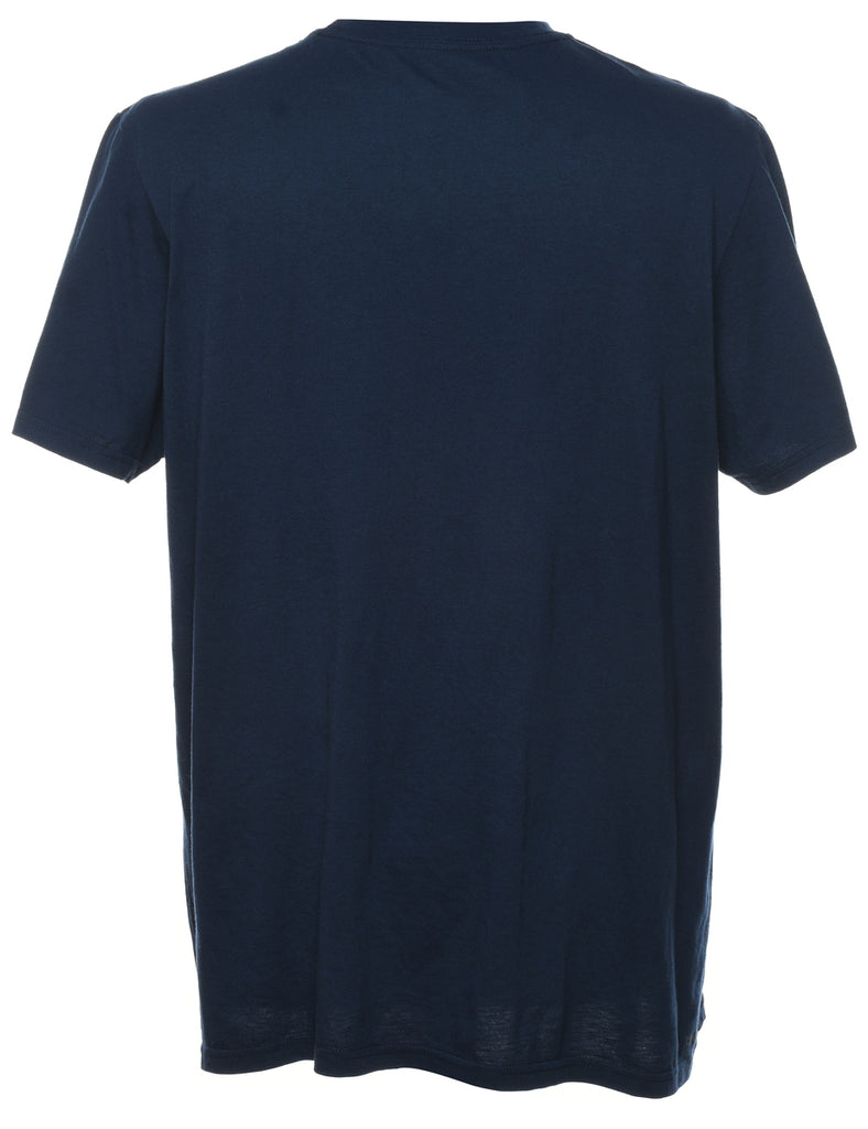 Navy & White Adidas Printed T-shirt - XL