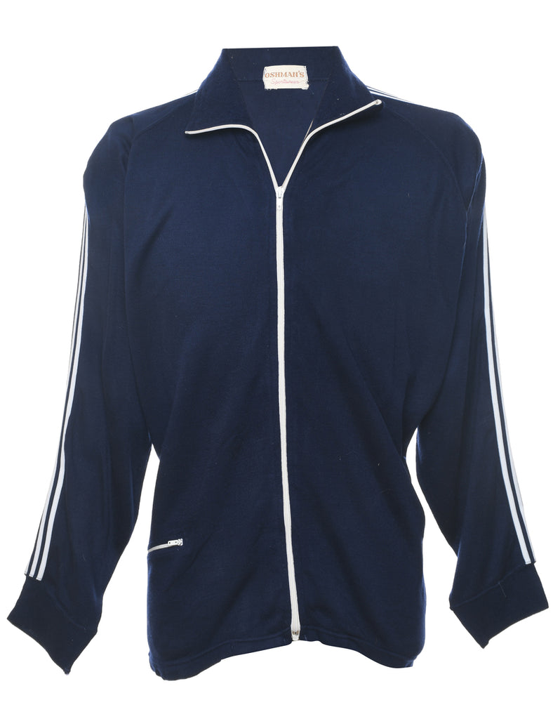 Navy & White Vintage Track Top - XL