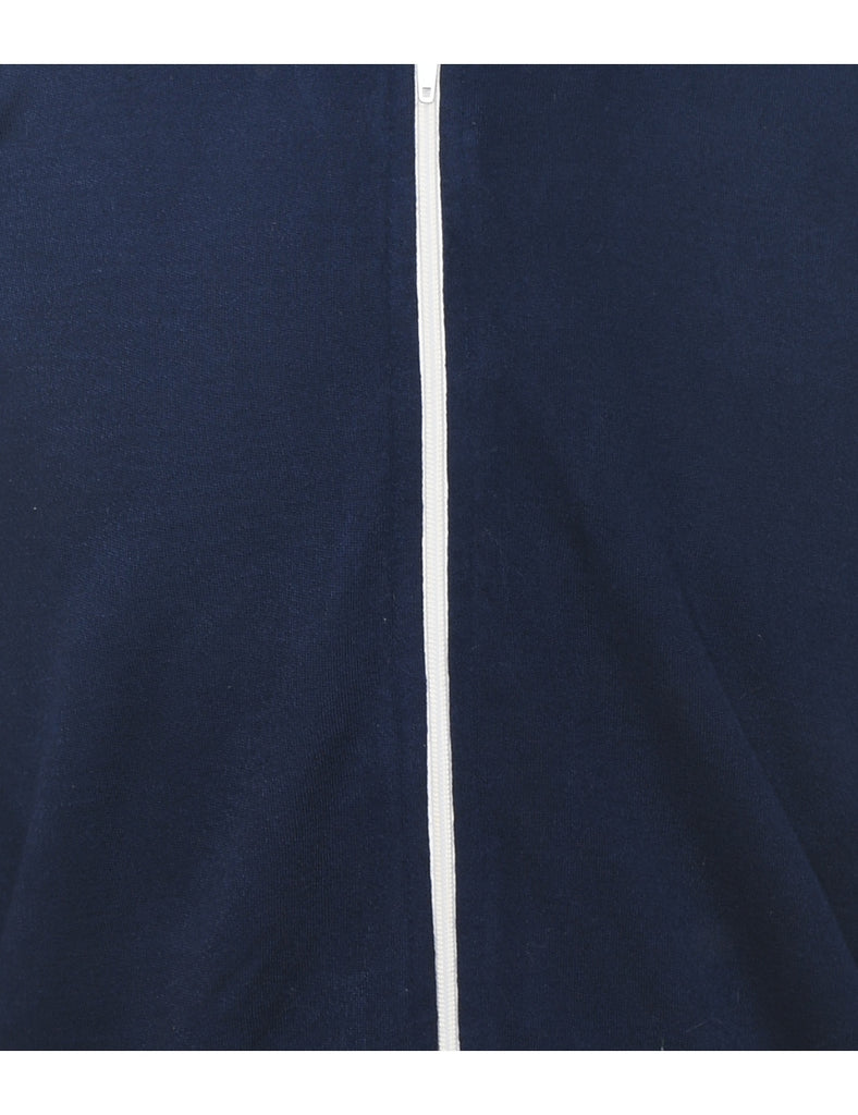 Navy & White Vintage Track Top - XL