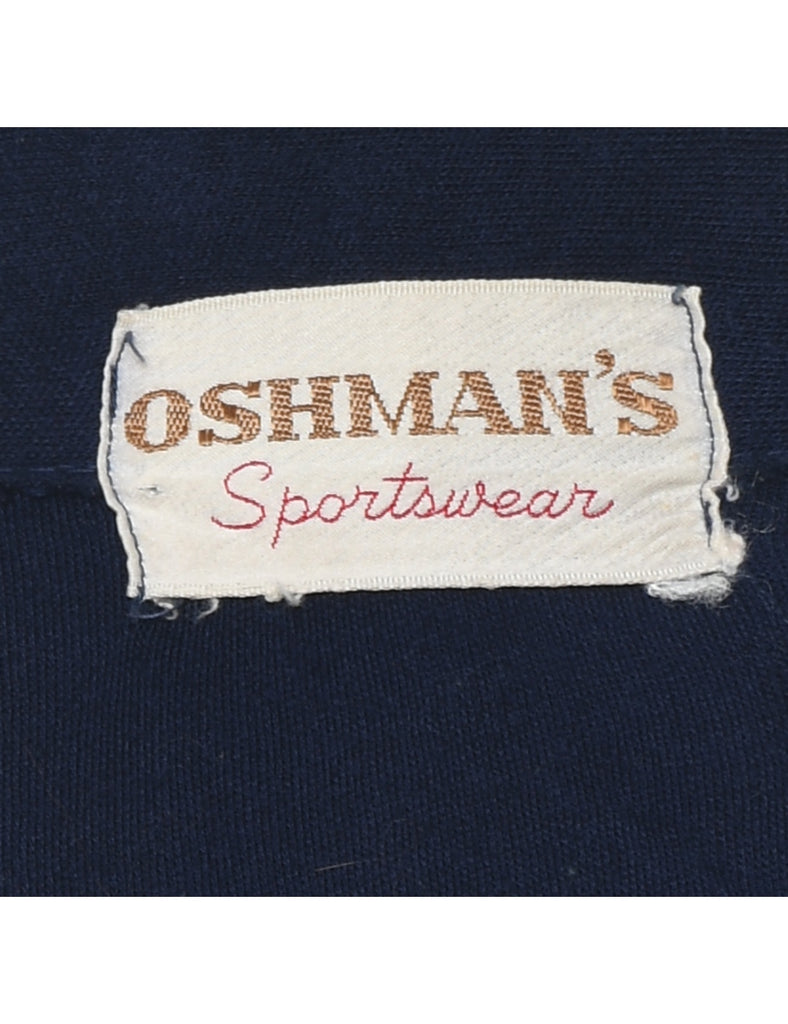 Navy & White Vintage Track Top - XL