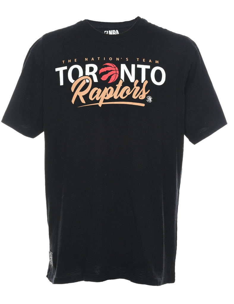 NBA Toronto Raptors Black Printed Sports T-shirt - XL