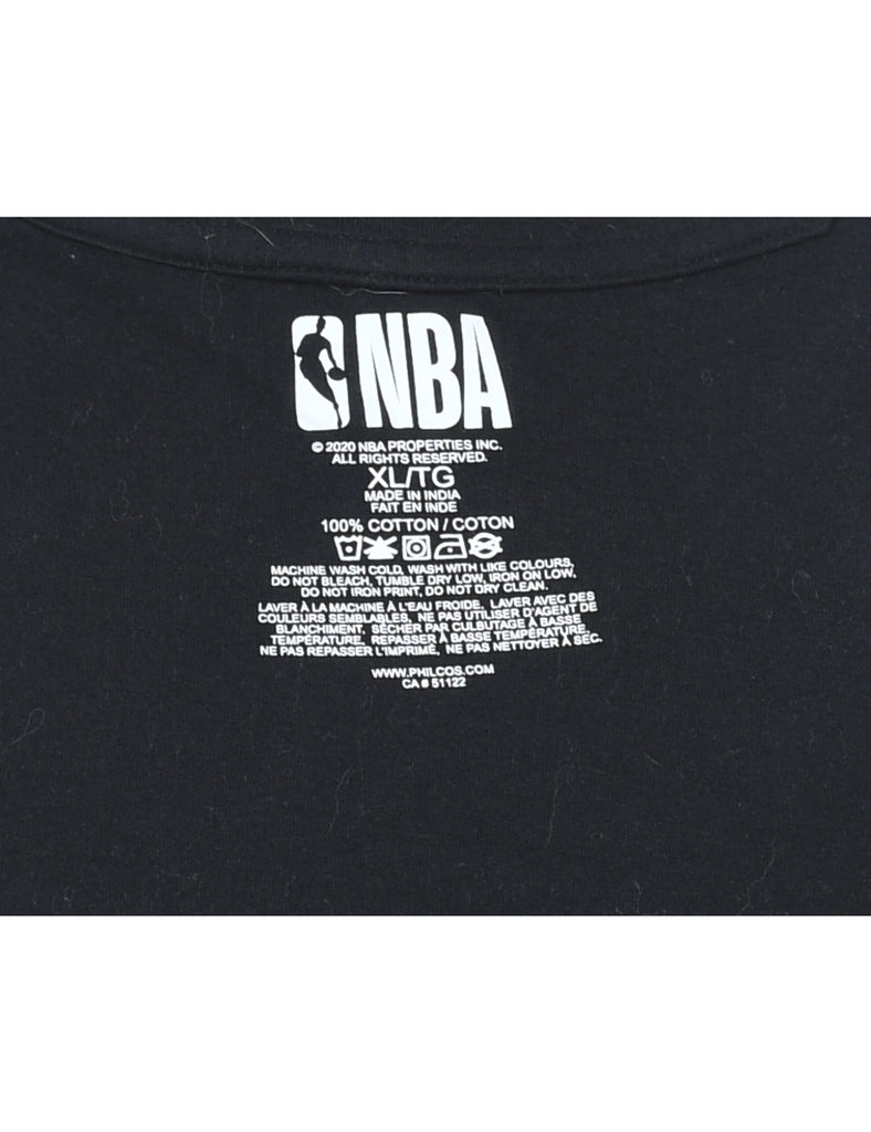 NBA Toronto Raptors Black Printed Sports T-shirt - XL