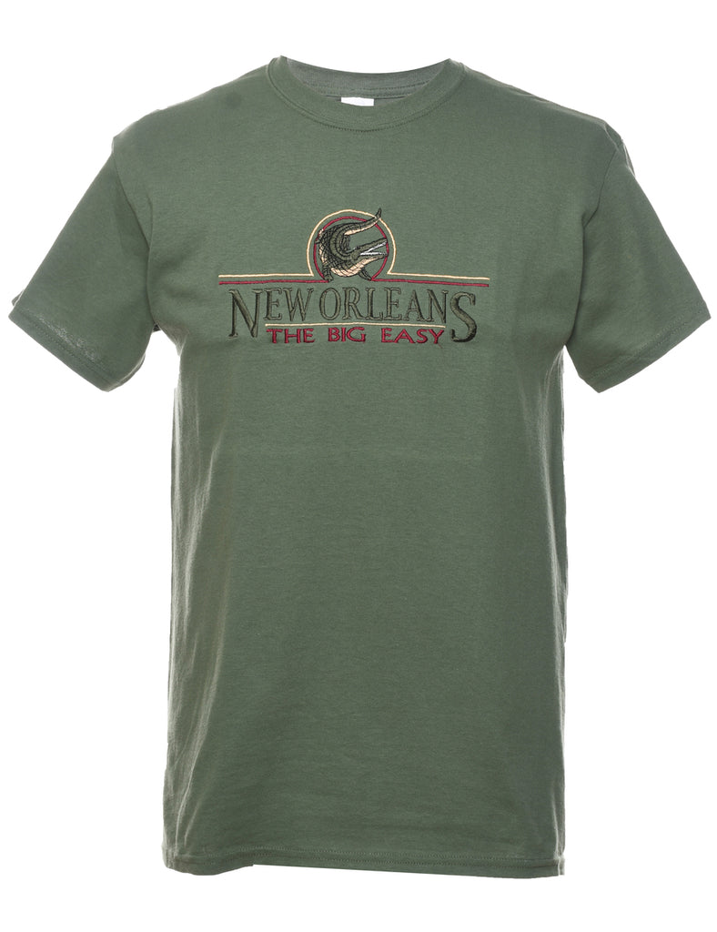 New Orleans The Big Easy Embroidered T-shirt - M