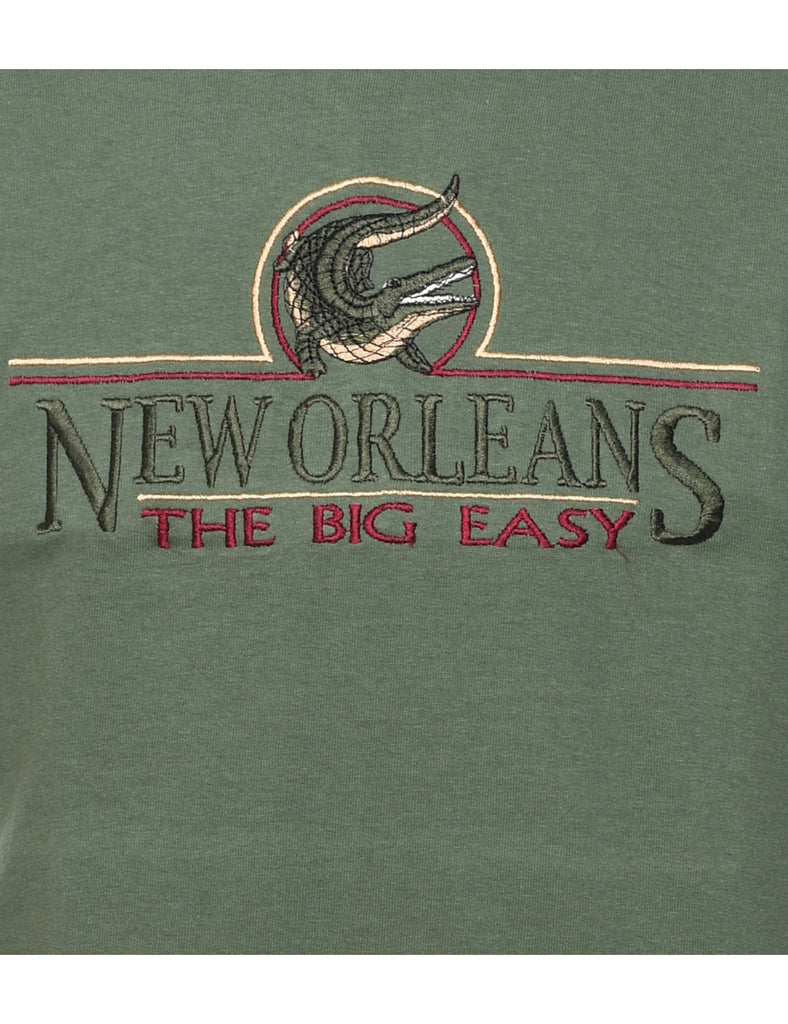 New Orleans The Big Easy Embroidered T-shirt - M