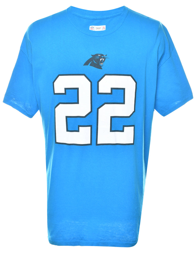 NFL McCaffrey Blue & White Sports T-shirt - XL