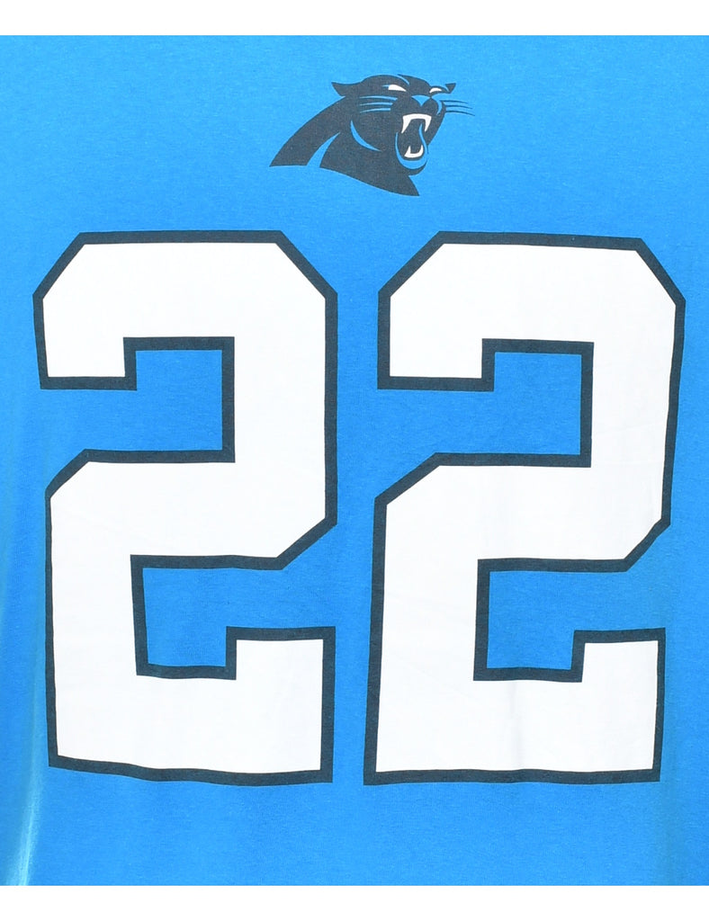 NFL McCaffrey Blue & White Sports T-shirt - XL