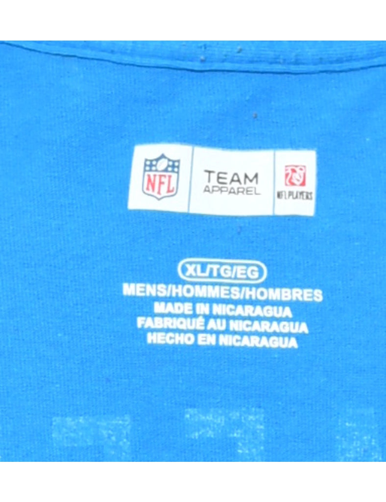 NFL McCaffrey Blue & White Sports T-shirt - XL