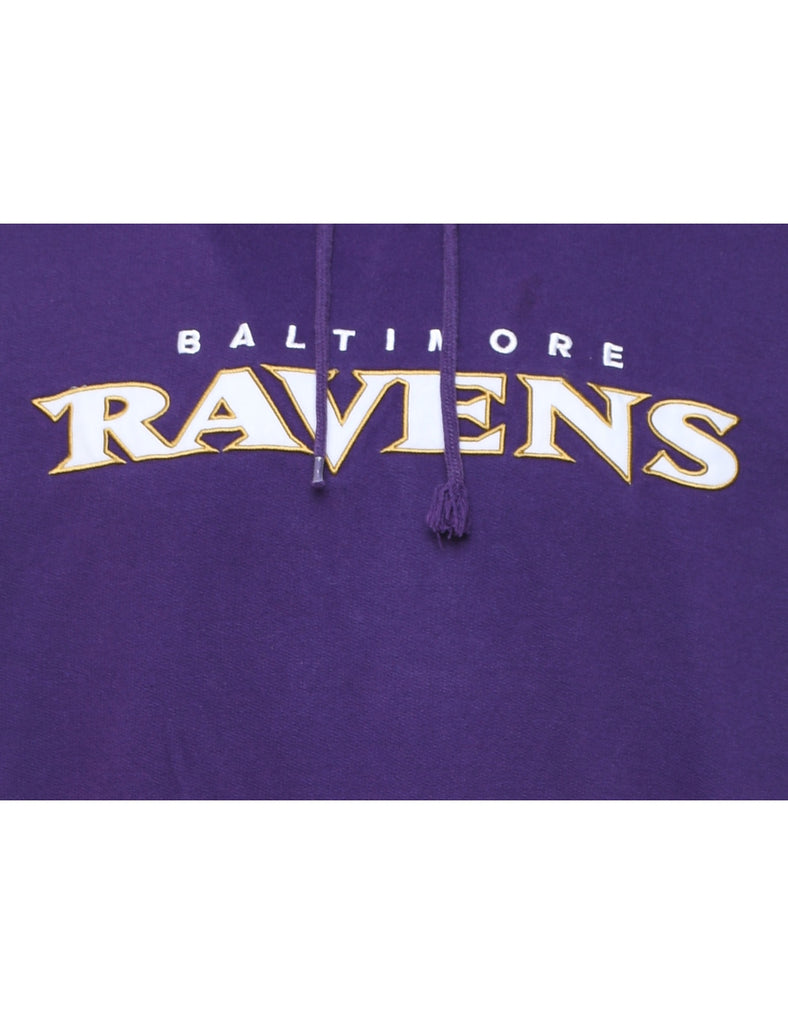 NFL Ravens Hooded Purple Hoodie - L