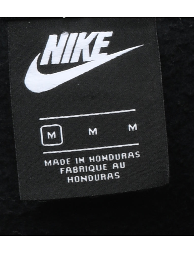 Nike Black & White Hooded Sweatshirt - M